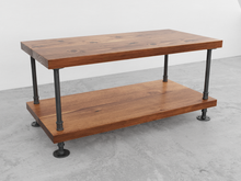 Load image into Gallery viewer, Industrial Pipe and Wood Coffee Table