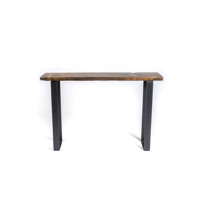 Steel and Wood Console Table - Pipe And Wood Designs 