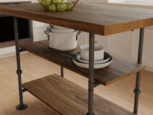 Load image into Gallery viewer, Pipe and Wood Kitchen Island