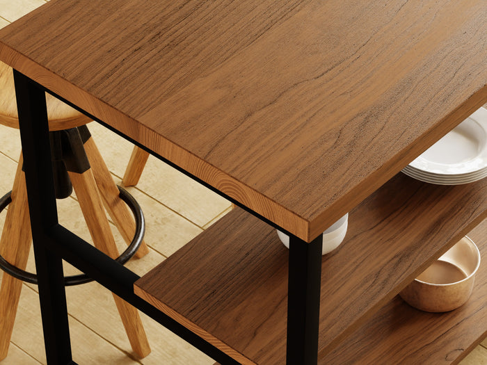 Steel & Wood Kitchen Island