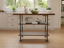 Load image into Gallery viewer, Pipe and Wood Kitchen Island