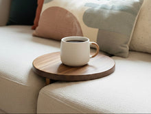 Load image into Gallery viewer, wooden sofa cup holder || sofa tray || sofa drink holder || sofa seat tray rest || sofa cushion tray