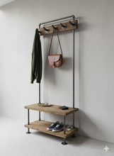 Load image into Gallery viewer, Entryway Coat Rack &amp; Bench