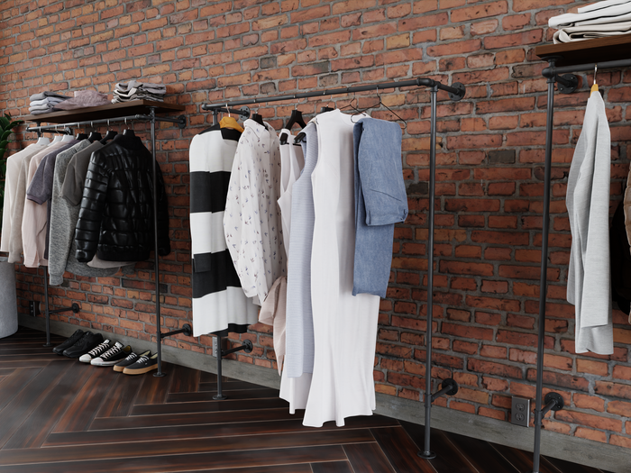 Pipe garment rack