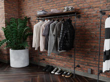Load image into Gallery viewer, Pipe garment rack - with shelf