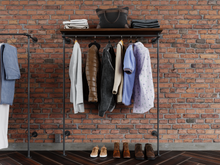 Load image into Gallery viewer, Pipe garment rack - with shelf
