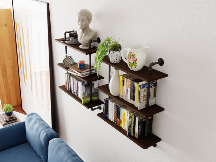 Wall mounted shelving unit