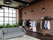 Load image into Gallery viewer, Pipe garment rack - with shelf