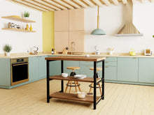 Load image into Gallery viewer, Steel &amp; Wood Kitchen Island