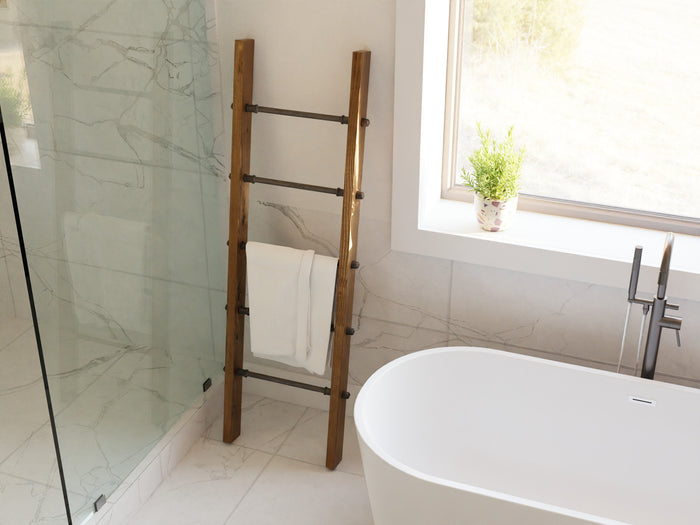 Pipe & Wood Blanket Ladder - "Wide" Edition