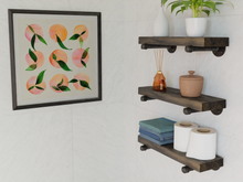 Load image into Gallery viewer, Wood Shelf with Pipe Brackets (1 shelf)