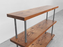 Load image into Gallery viewer, Modern Pipe &amp; Wood Console Table