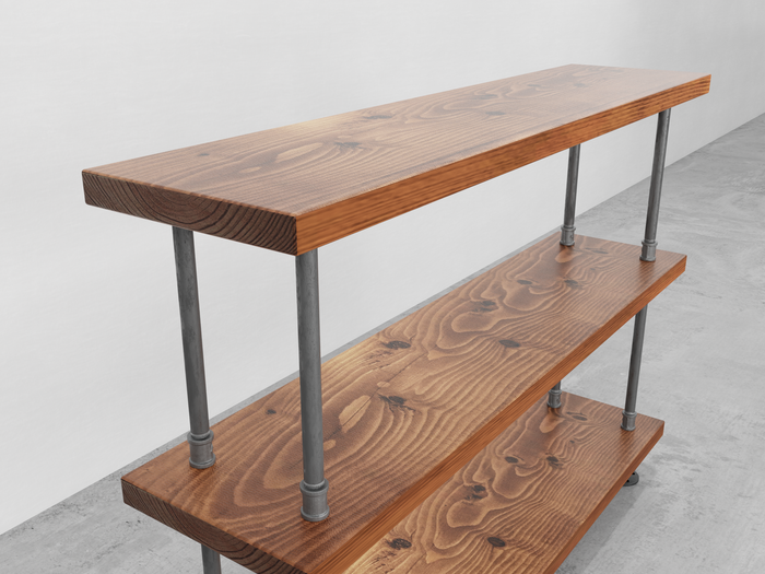 Modern Pipe & Wood Console Table