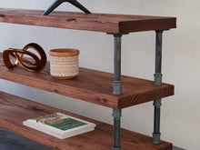 Load image into Gallery viewer, Industrial Pipe and Wood Console Table
