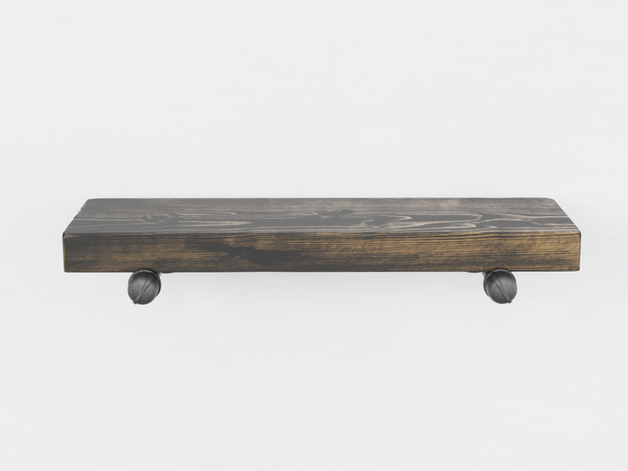 Wood Shelf with Pipe Brackets (1 shelf)