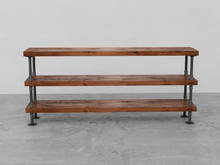 Load image into Gallery viewer, Industrial Pipe &amp; Wood Console Table
