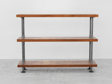 Load image into Gallery viewer, Modern Pipe &amp; Wood Console Table