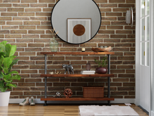 Load image into Gallery viewer, Modern Pipe &amp; Wood Console Table