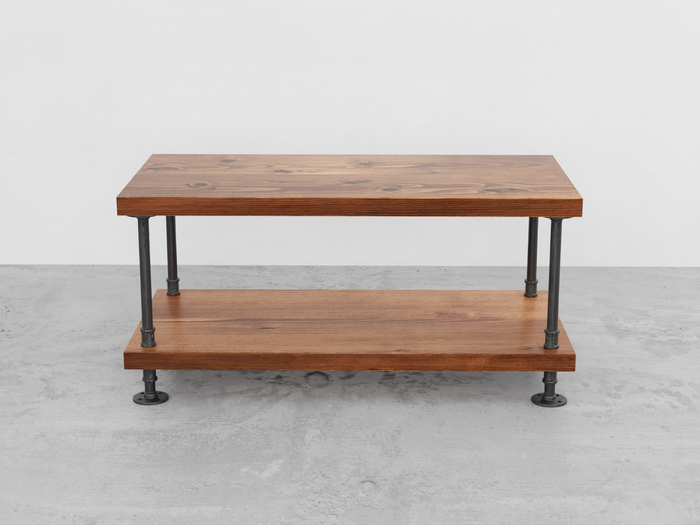 Industrial Pipe & Wood Coffee Table