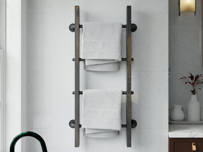 Wall mounted towel & blanket ladder