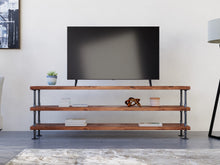 Load image into Gallery viewer, Industrial Pipe &amp; Wood Console Table