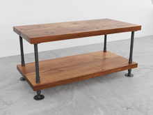 Load image into Gallery viewer, Industrial Pipe &amp; Wood Coffee Table
