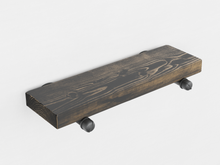 Load image into Gallery viewer, Wood Shelf with Pipe Brackets (1 shelf)