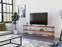 Load image into Gallery viewer, Industrial Pipe &amp; Wood Console Table