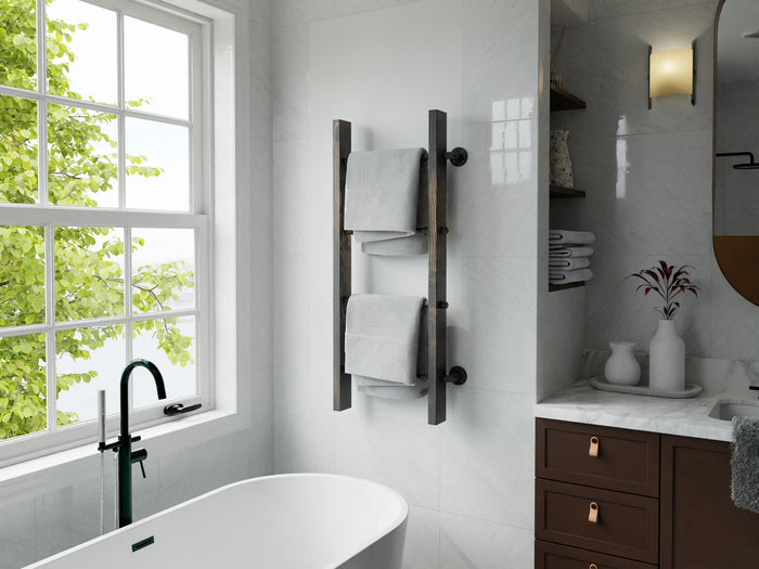 Wall mounted towel & blanket ladder