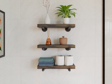 Load image into Gallery viewer, Wood Shelf with Pipe Brackets (1 shelf)