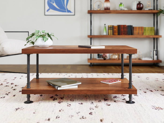 Industrial pipe shop coffee table