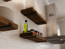 Load image into Gallery viewer, Wood Shelf with J Brackets (1 shelf)