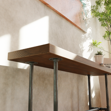 Load image into Gallery viewer, Pipe and Wood Bench