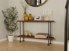 Load image into Gallery viewer, Industrial Entryway Table with Shelf