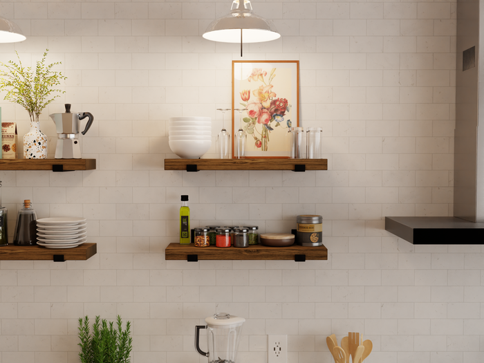 Wood Shelf with J Brackets (1 shelf)