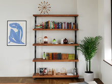 Load image into Gallery viewer, Industrial Pipe and Wood Bookcase