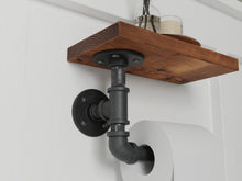 Load image into Gallery viewer, Pipe and Wood Toilet Paper Holder - Shelf Addition