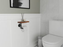 Load image into Gallery viewer, Pipe and Wood Toilet Paper Holder - Shelf Addition