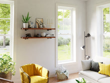 Load image into Gallery viewer, Wood Shelf with Pipe Brackets  (2 shelves)