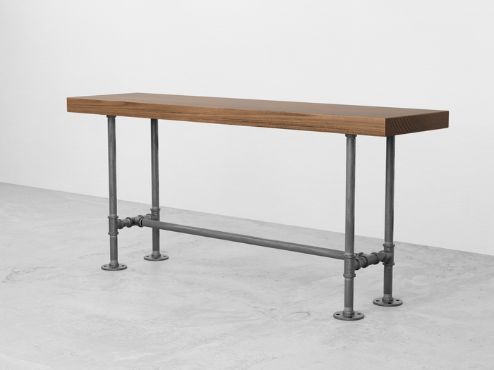 Pipe and Wood Bench