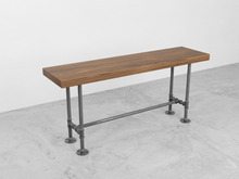 Load image into Gallery viewer, Pipe and Wood Bench