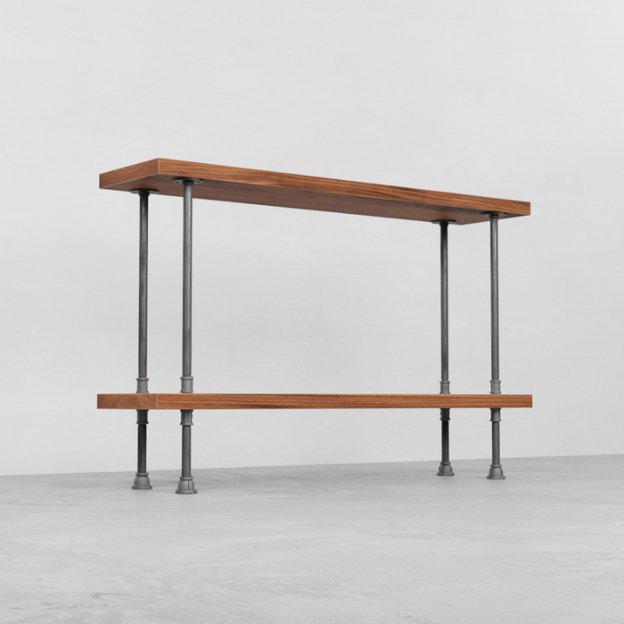 Industrial Entryway Table with Shelf