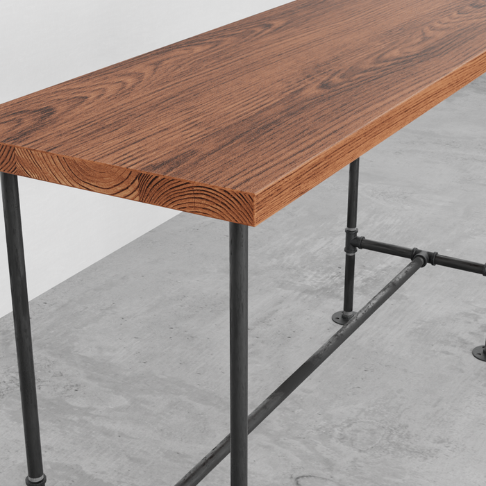 Maple Desk with Pipe Frame