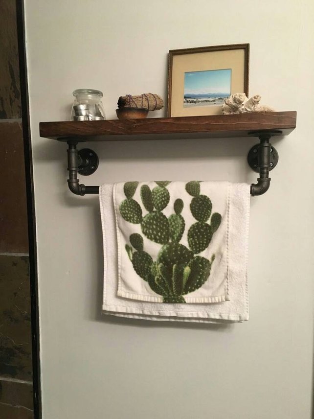 Pipe Towel Rack - Pipe And Wood Designs 