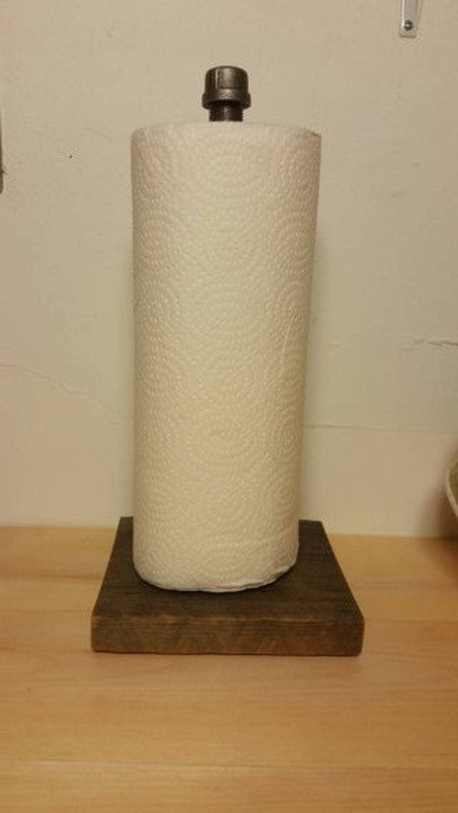 Paper Towel Holder - Pipe And Wood Designs 