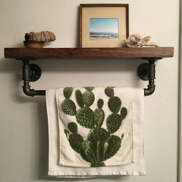 Pipe Towel Rack - Pipe And Wood Designs 