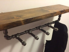 Load image into Gallery viewer, Pipe Hook Coat Rack - Pipe And Wood Designs 
