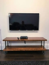 Load image into Gallery viewer, Industrial TV Stand - Pipe And Wood Designs 