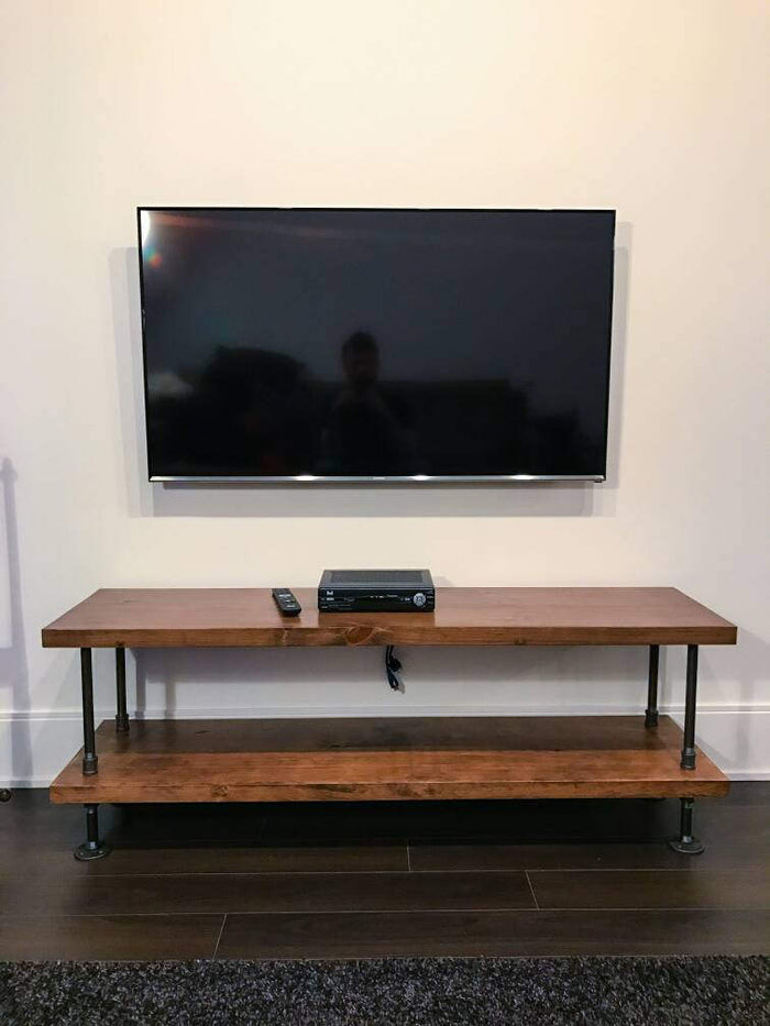 Industrial TV Stand - Pipe And Wood Designs 