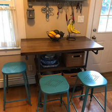 Load image into Gallery viewer, Pipe and Wood Kitchen Island - Pipe And Wood Designs 